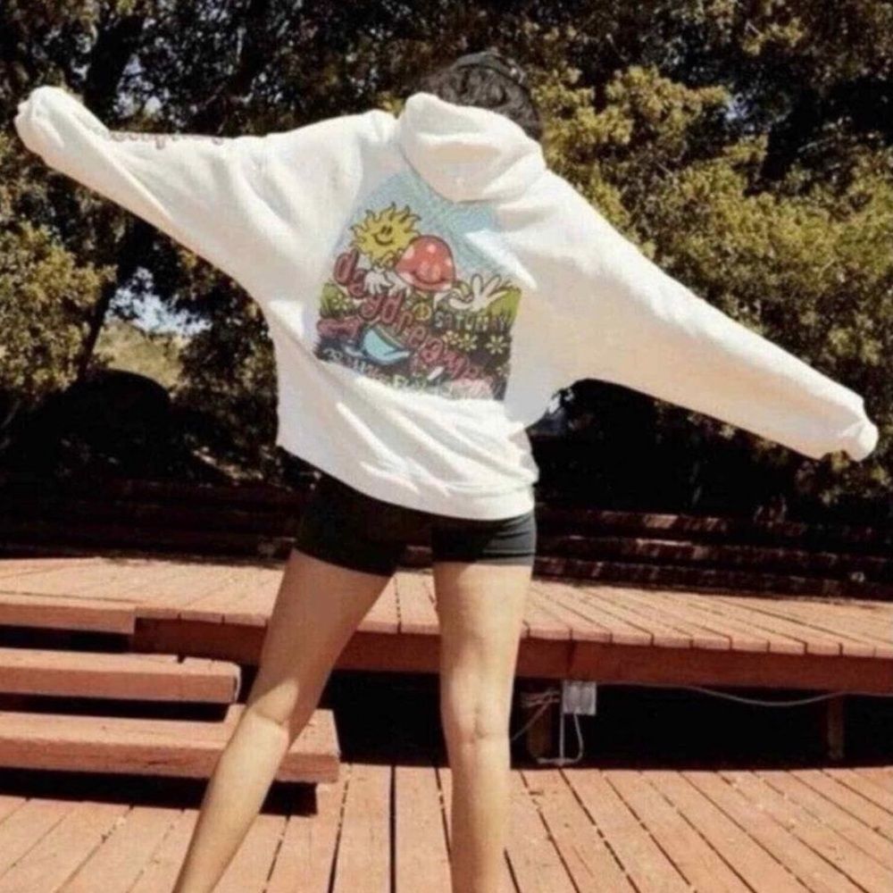 DAYDREAMER Mushroom Sun Hooded Sweatshirt sz S NWOT